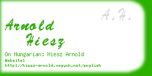 arnold hiesz business card